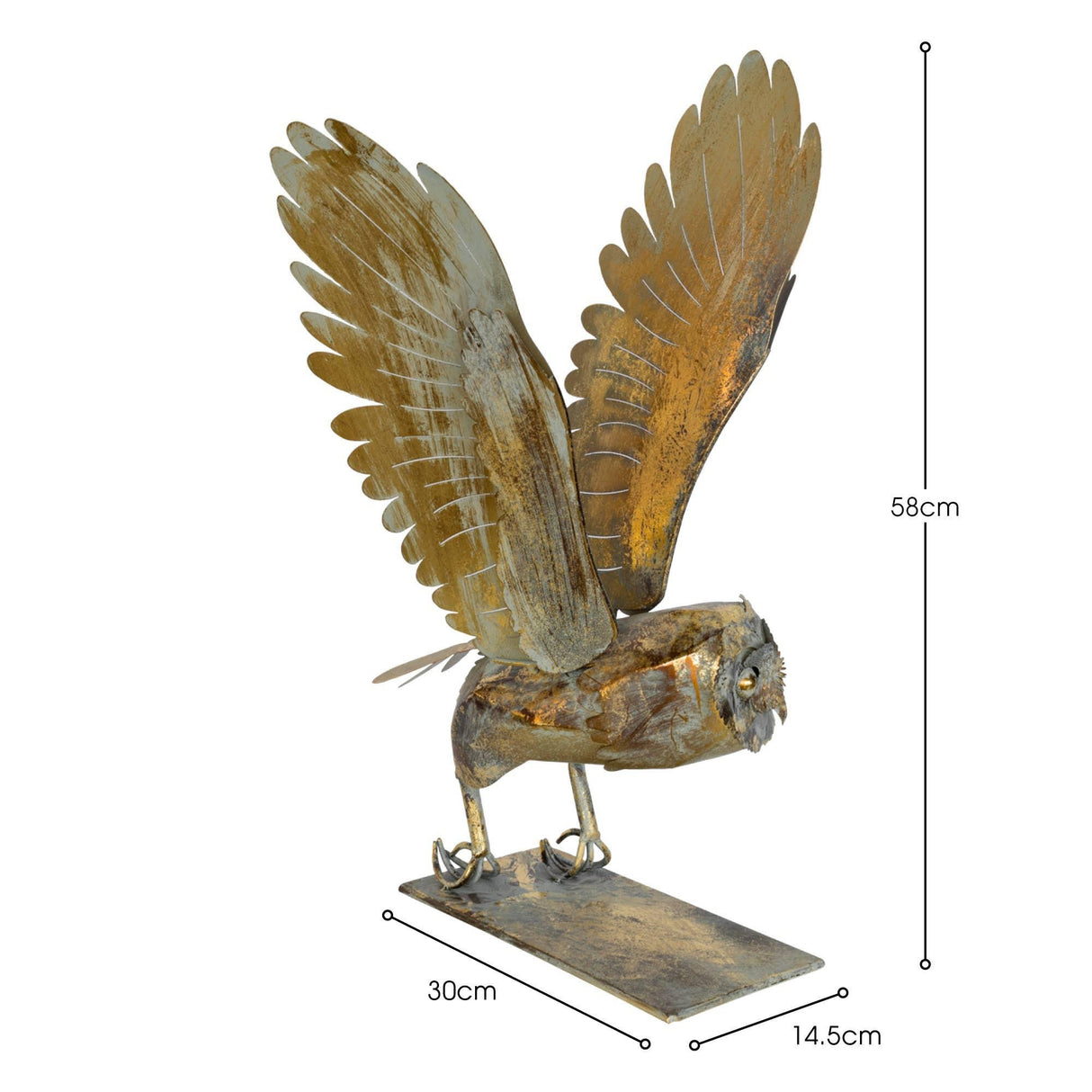 Gold Owl Sculpture