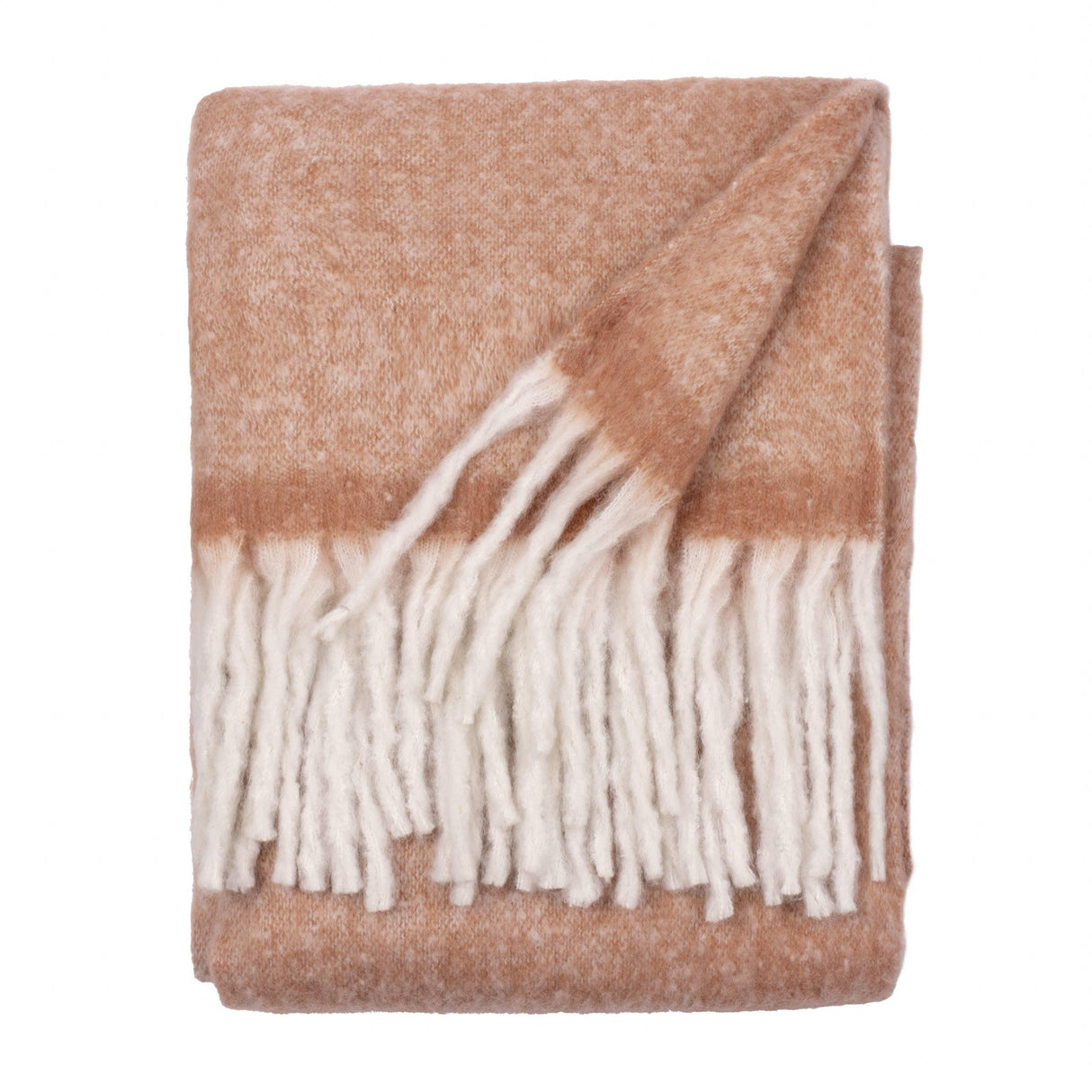 Cozy Woven Tasseled Rust Throw