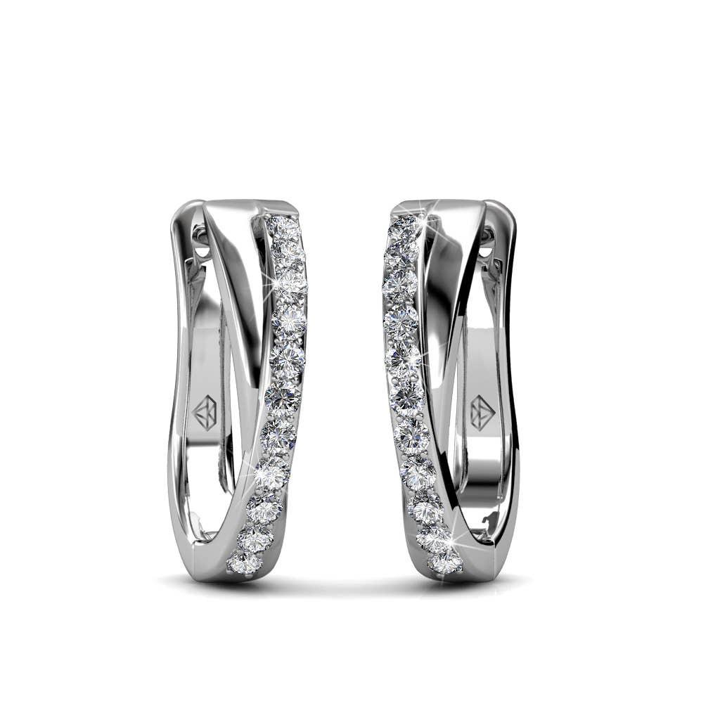 CARALI / MYC Paris - Criss silver and crystal earrings