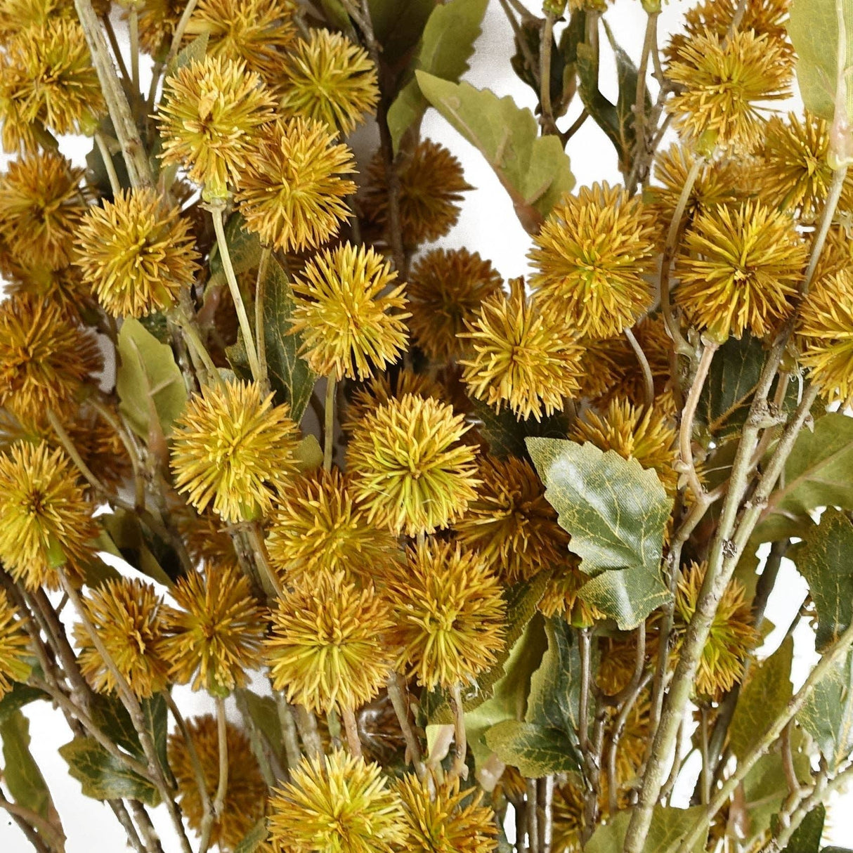 85cm Yellow Artificial Craspedia Stems – Faux Flower Stem