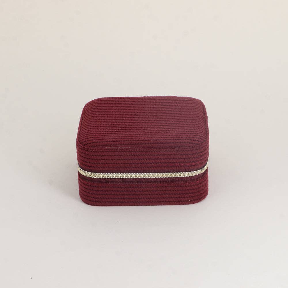 BOHM Paris - Square corduroy jewelry box: Orange.