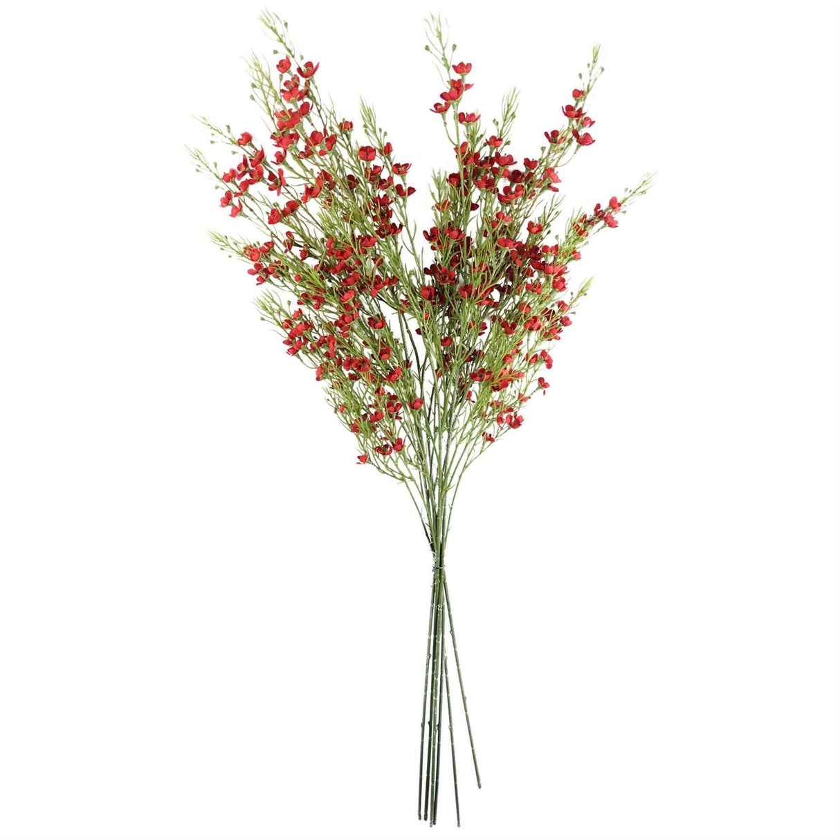 Artificial Foliage Stem Flowers - Red