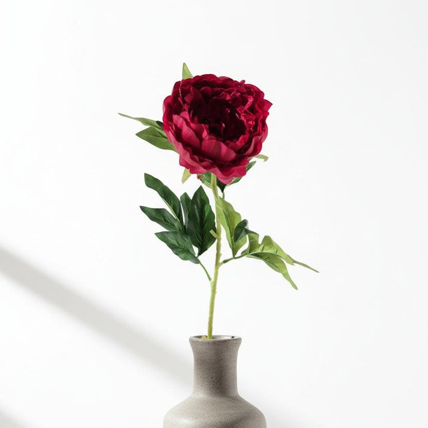 Dark Pink Peony Stem 80cm