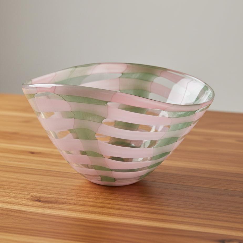 Pale Pink and Green Bowl