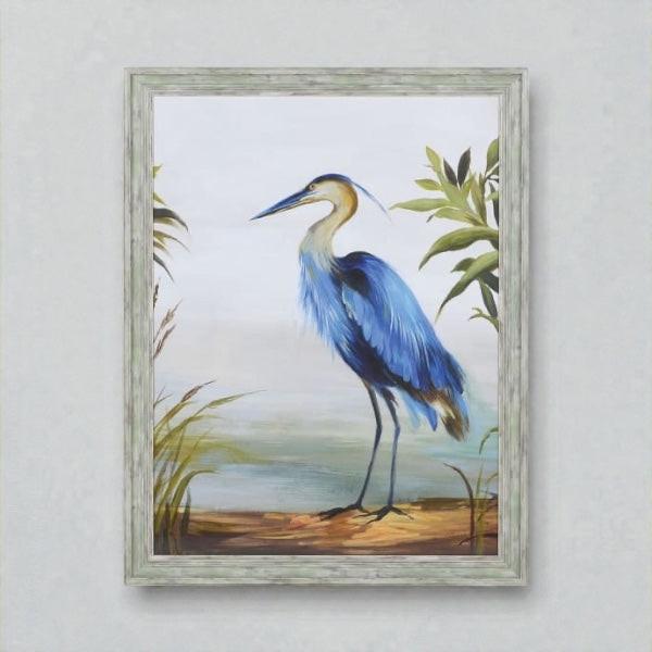Large Blue Heron Framed Print