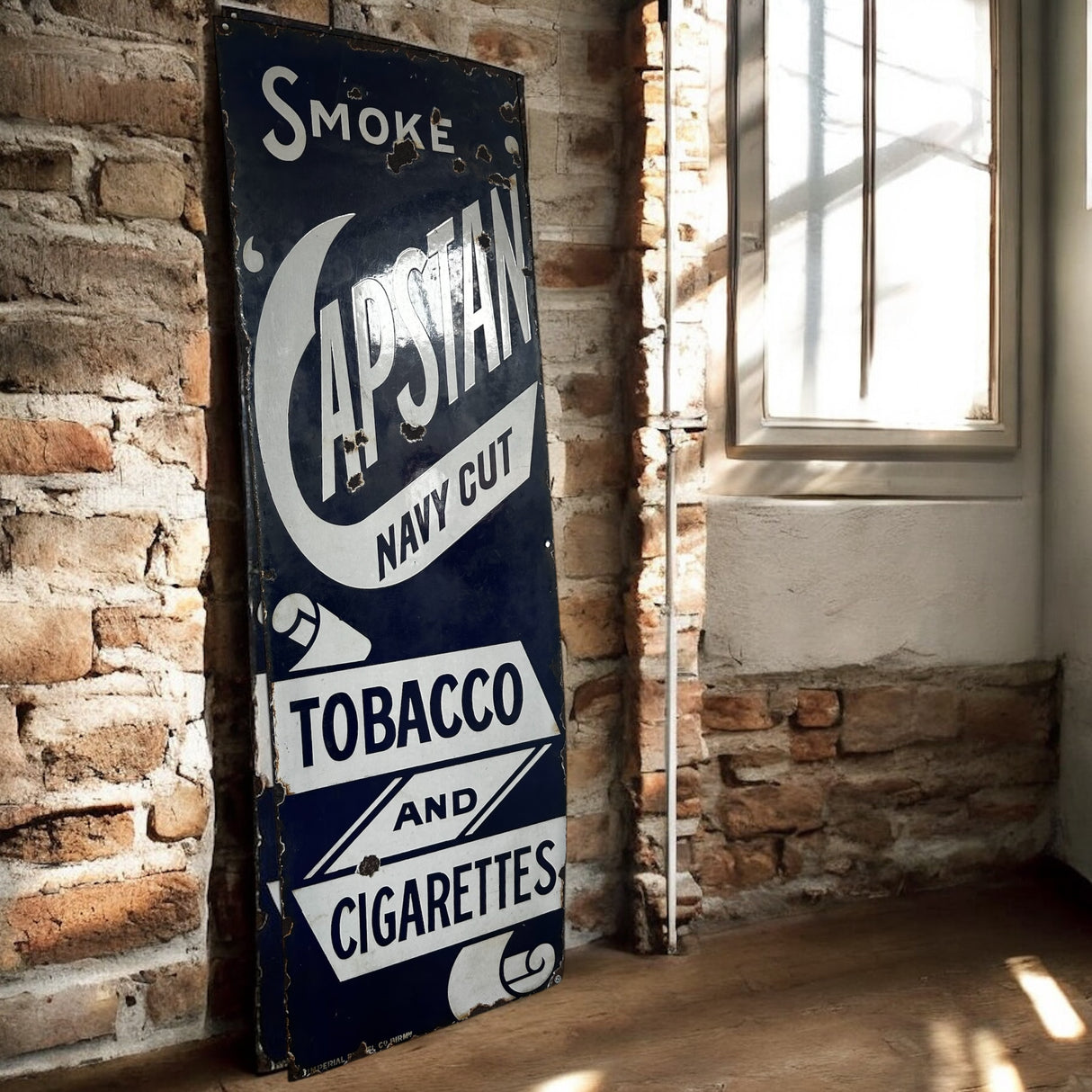 Antique Enamel Capstan Cigarette Sign