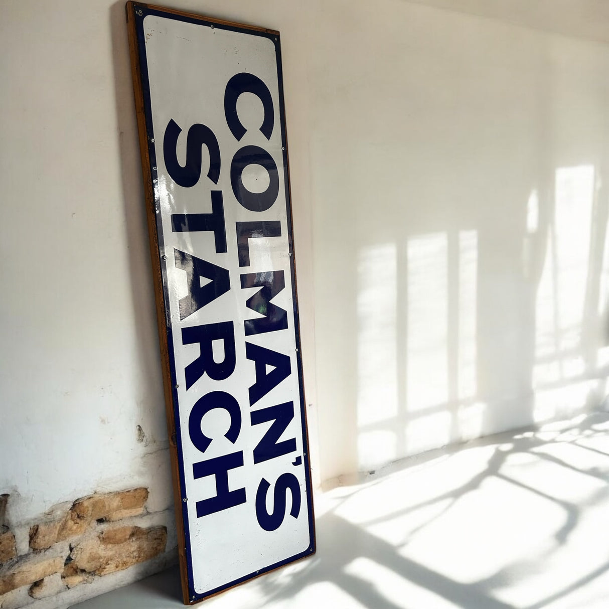 Original Enamel Mounted Colmans Starch Sign