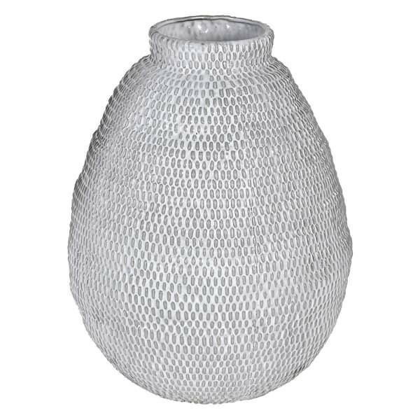 Large Grey Dimpled Vase.