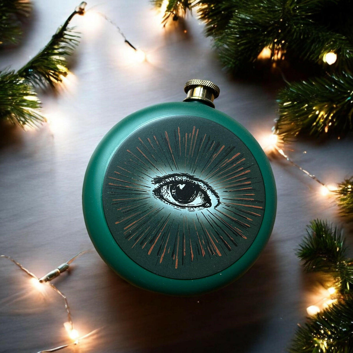 BarCraft Stainless Steel Eye Design Hip Flask.