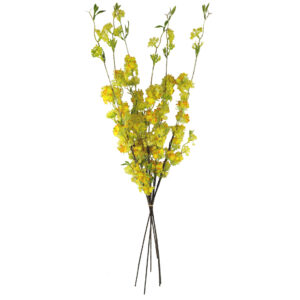 Artificial Large Yellow Blossom Spray Stem – 100cm
