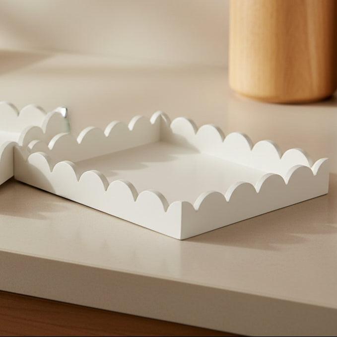 Large White Petal Tray