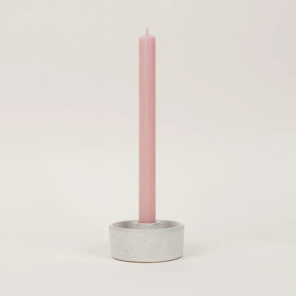 Rose Quartz Dinner Candle