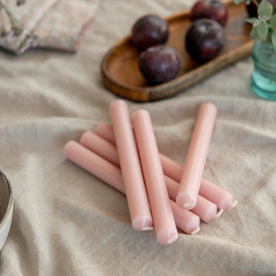 Rose Quartz Dinner Candle