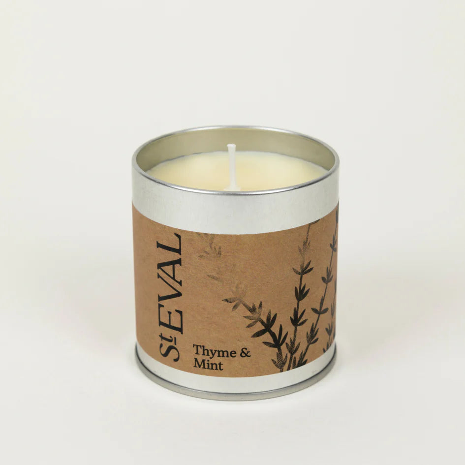 St Eval Thyme and Mint Scented Candle Tin