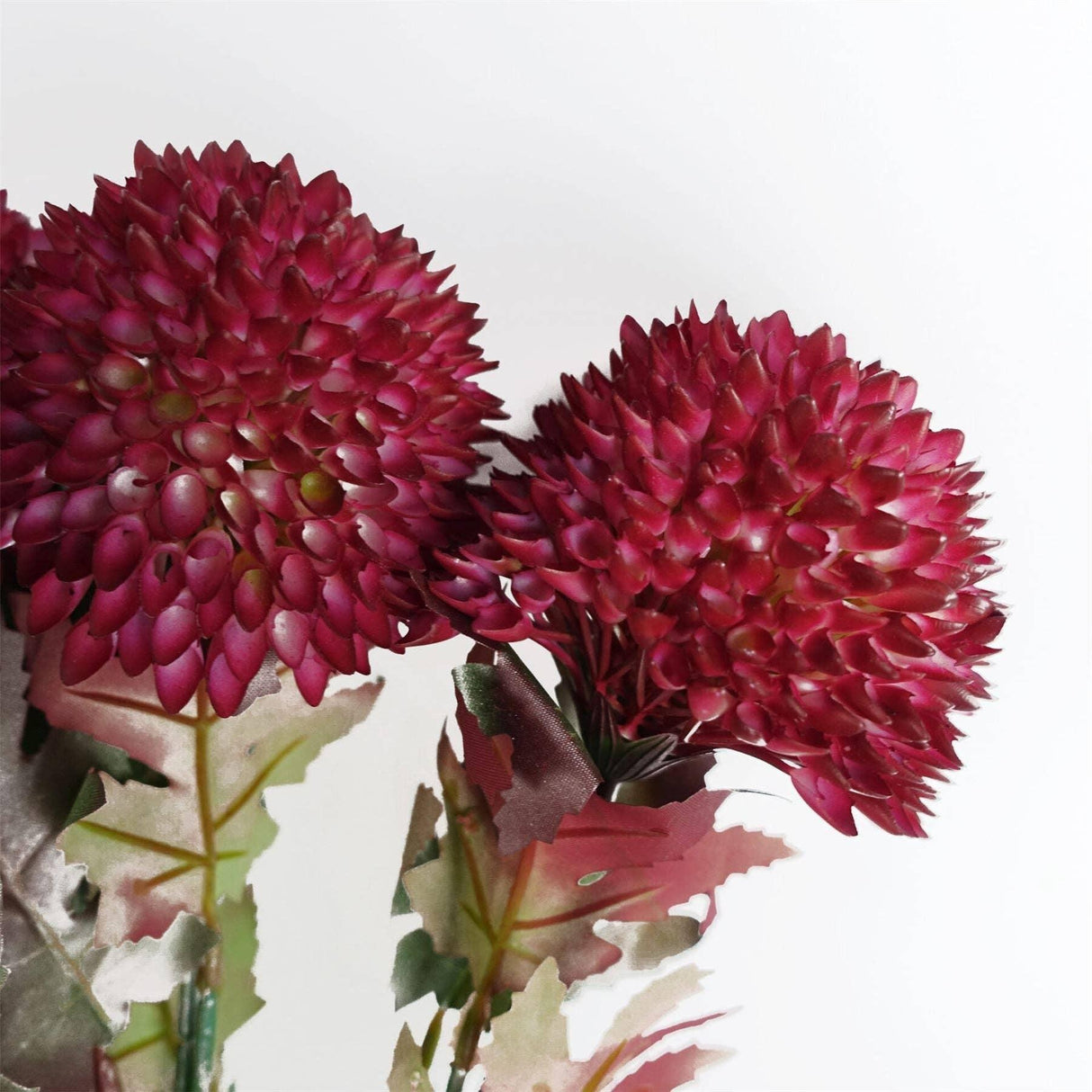 Large Pink Ball Dahlia Artificial Flower Stem – 70cm Faux Floral Stem
