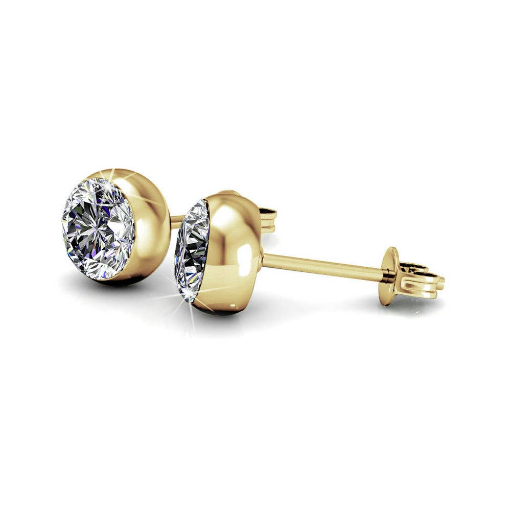 CARALI / MYC Paris - Moon earrings - gold and crystal