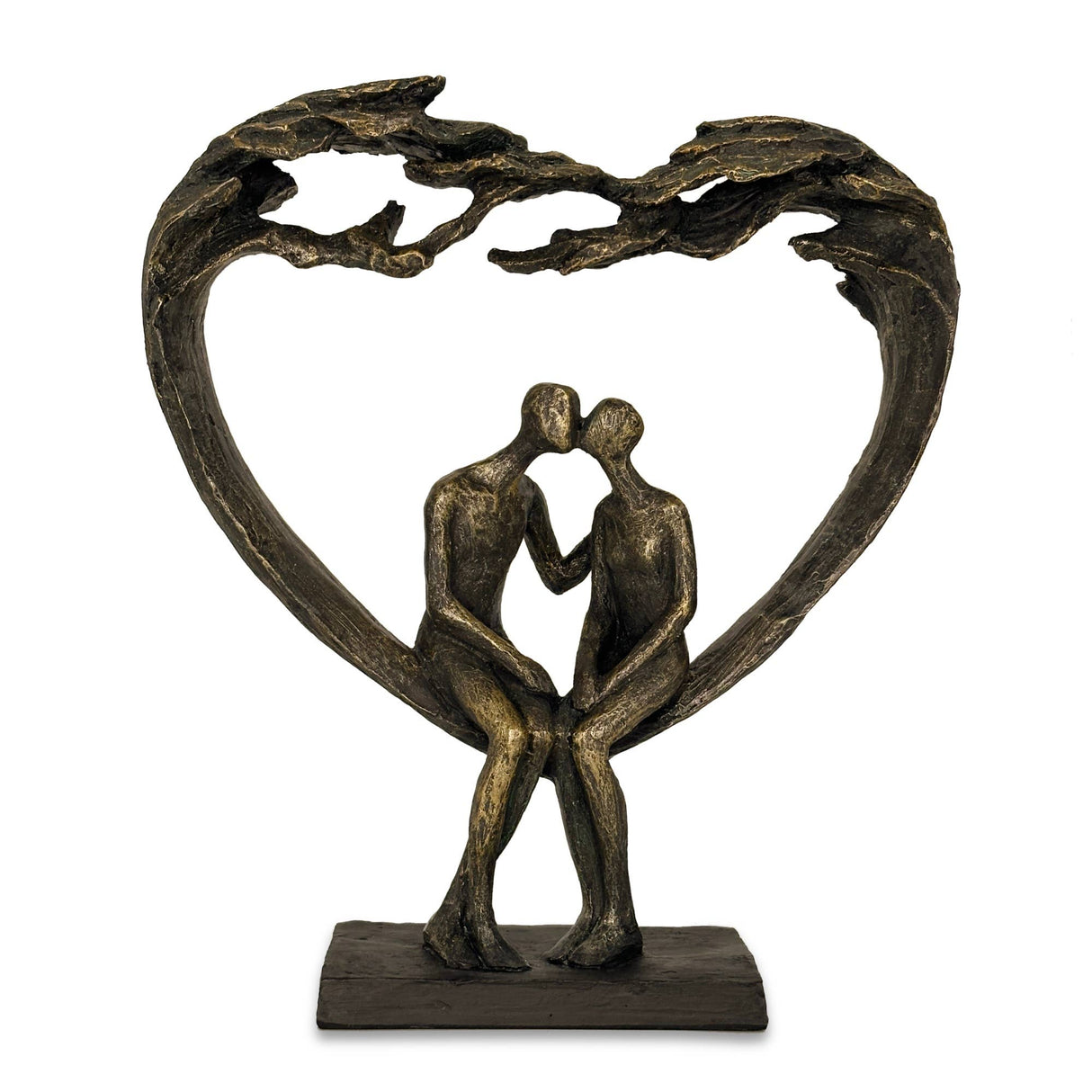 Sitting Couple Under Heart Tree Sculpture
