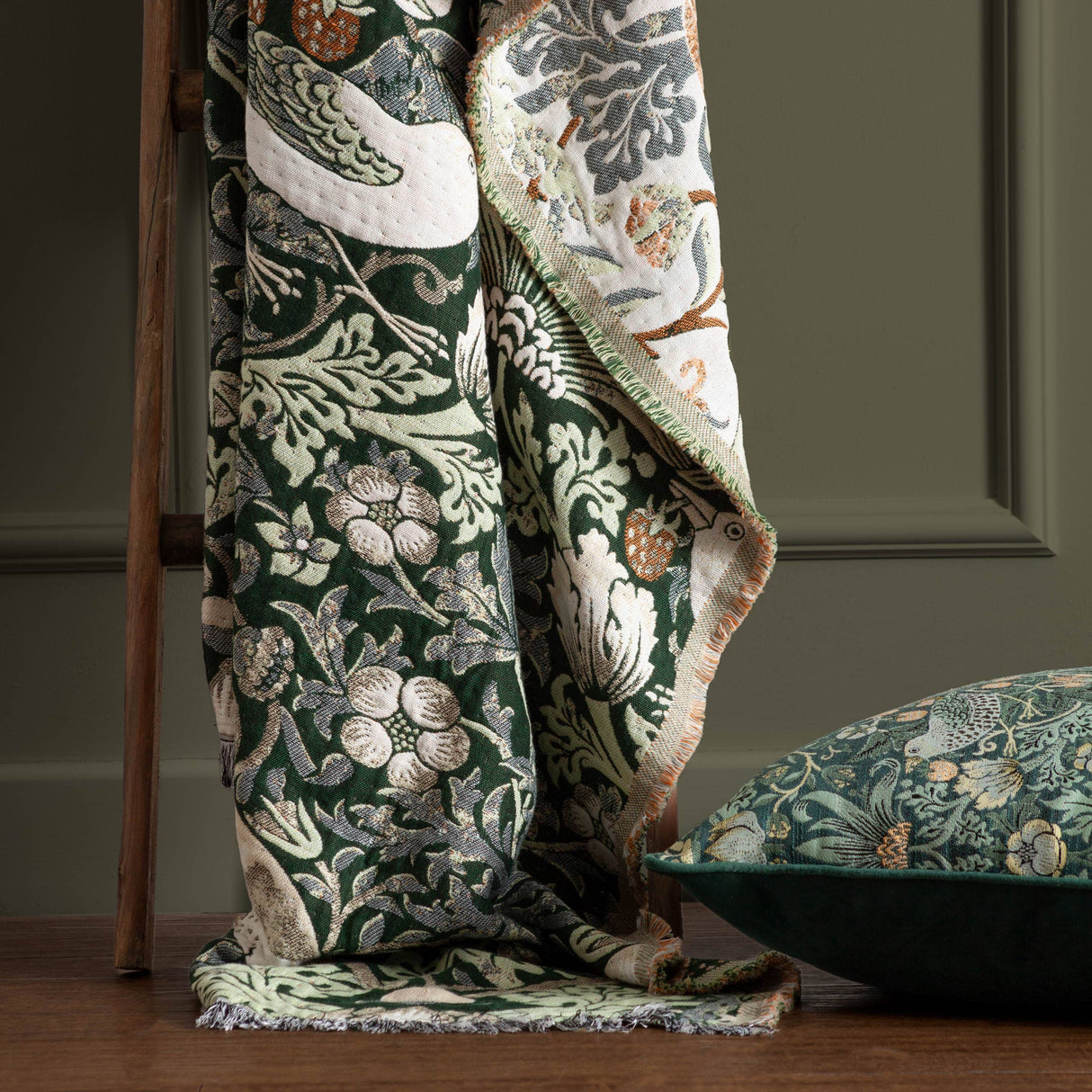 Strawberry Thief Jacquard Throw