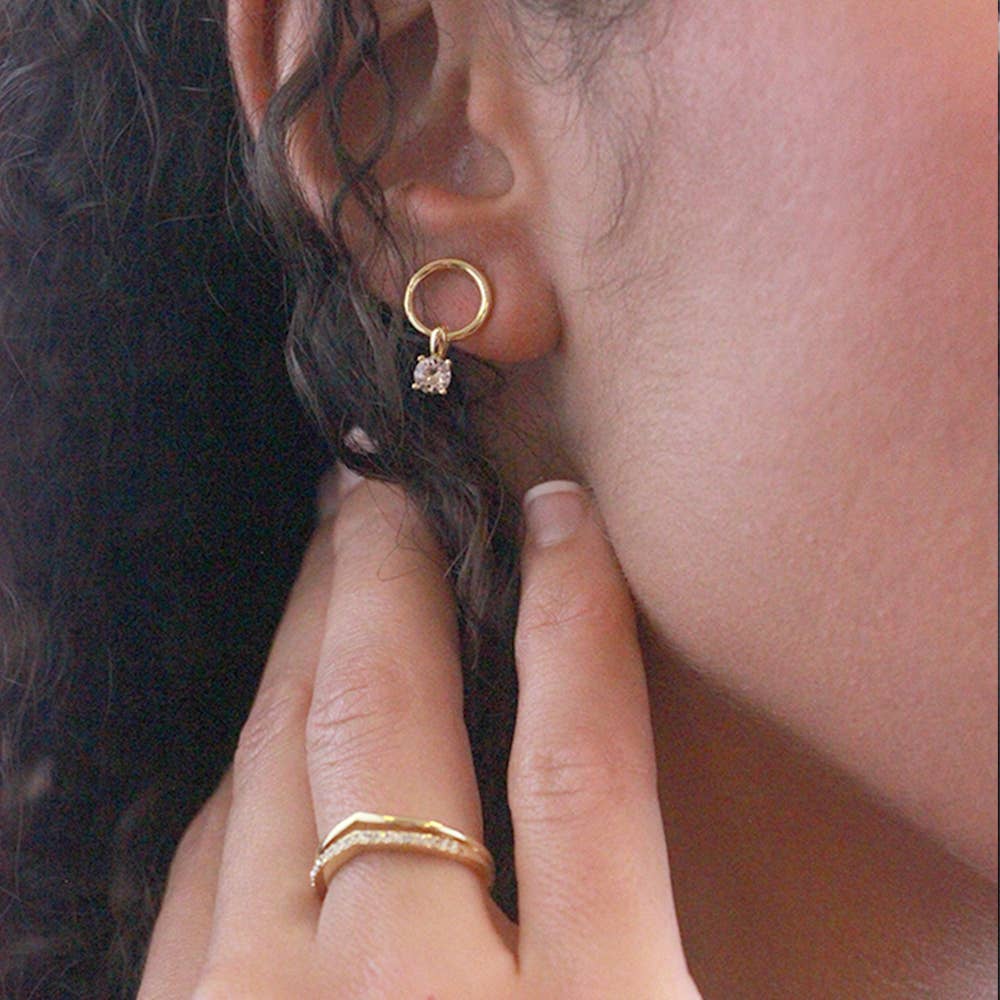 CARALI / MYC Paris - Octavia Earrings - Gold and Crystal