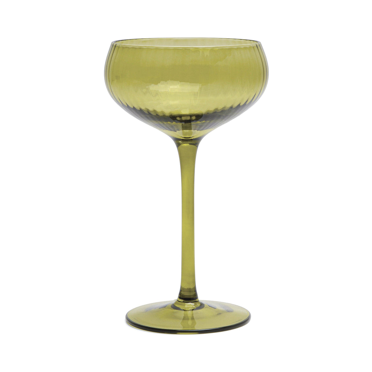 Here's How The Lou Coupe Glass - Set of 2 Olive
