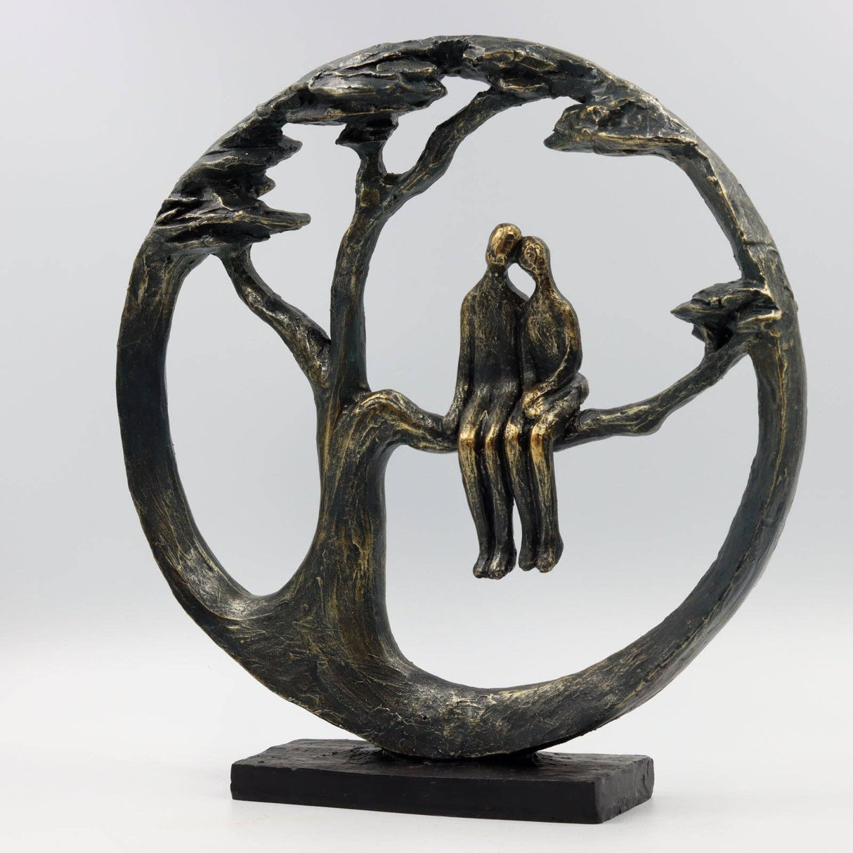 Sitting Couple Under Heart Tree Sculpture