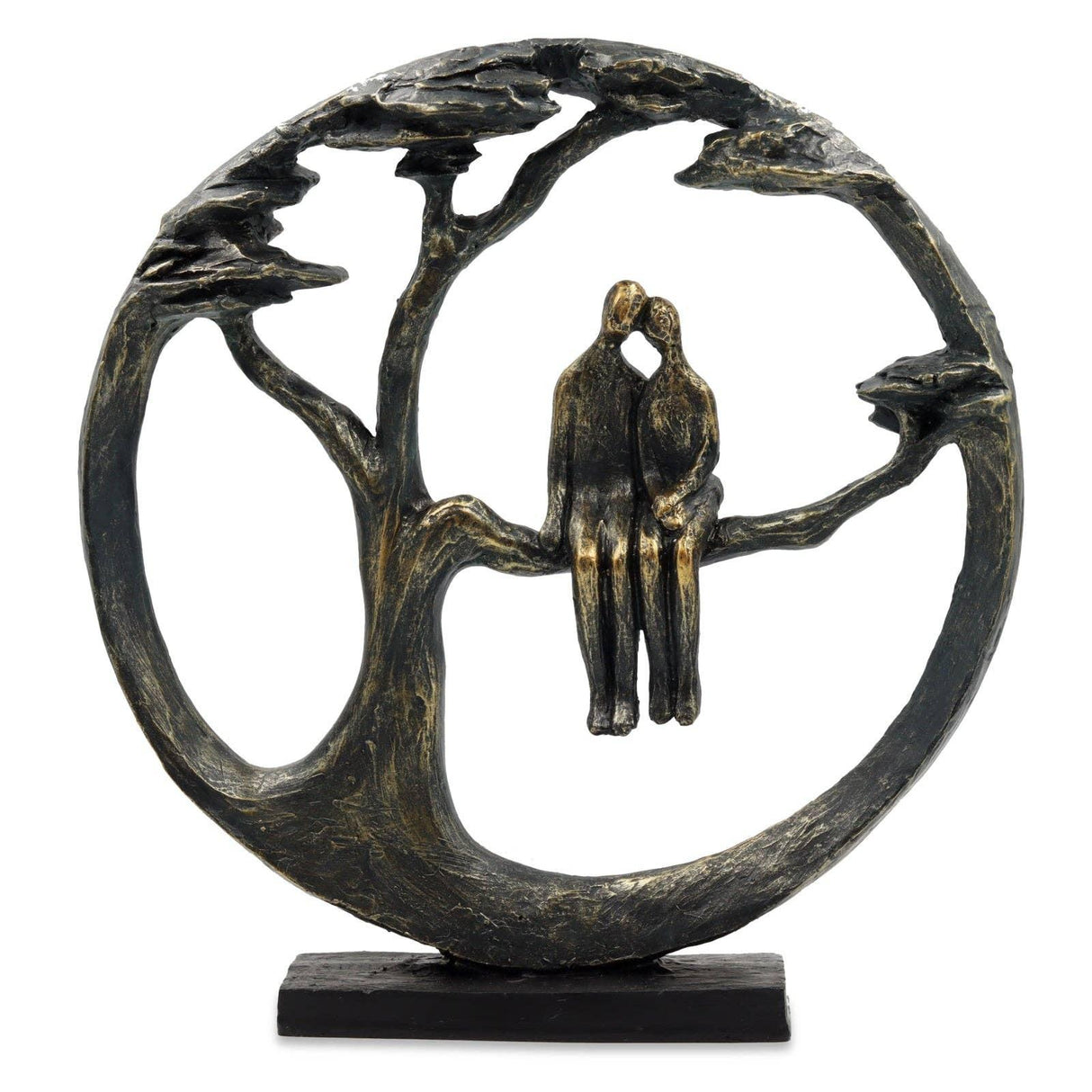 Sitting Couple Under Heart Tree Sculpture