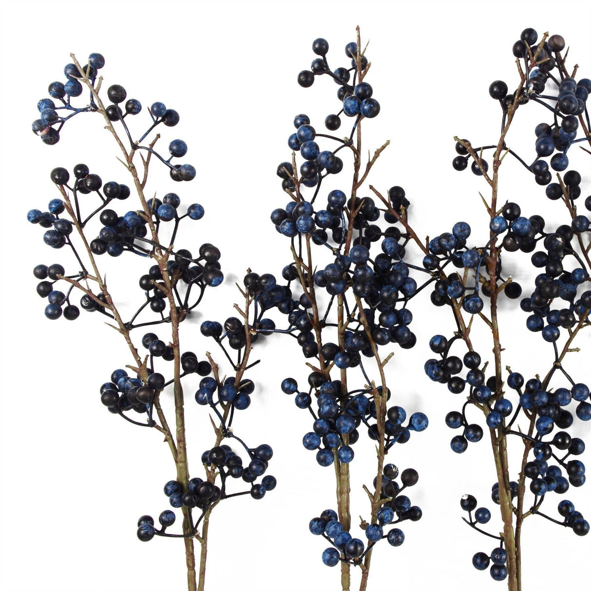 70cm Artificial Blue Christmas Berry Spray – Realistic Faux Stem