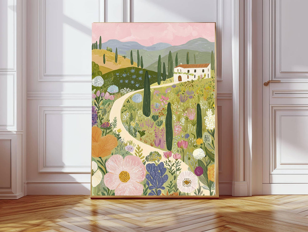 Flower Farm France Art Print A3
