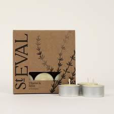 St Eval Thyme and Mint Tea Lights.