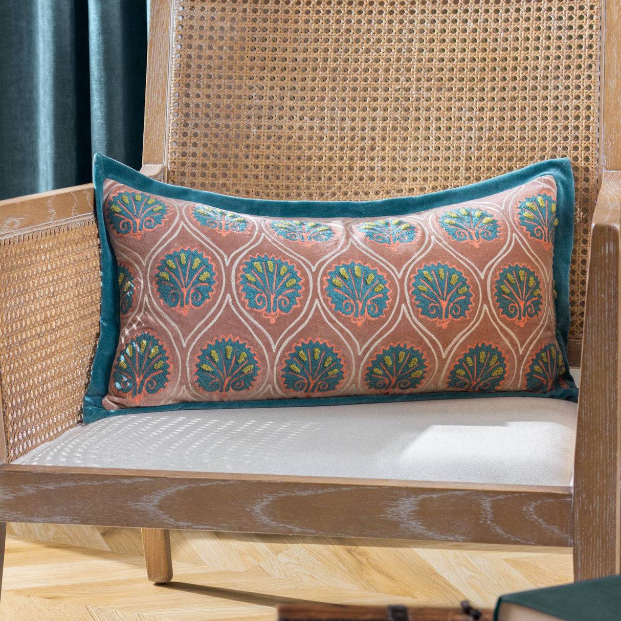 Riva Home - Casa Cushion Rose/French Blue: Rose/French Blue / Polyester Filled / 30 x 60cm.
