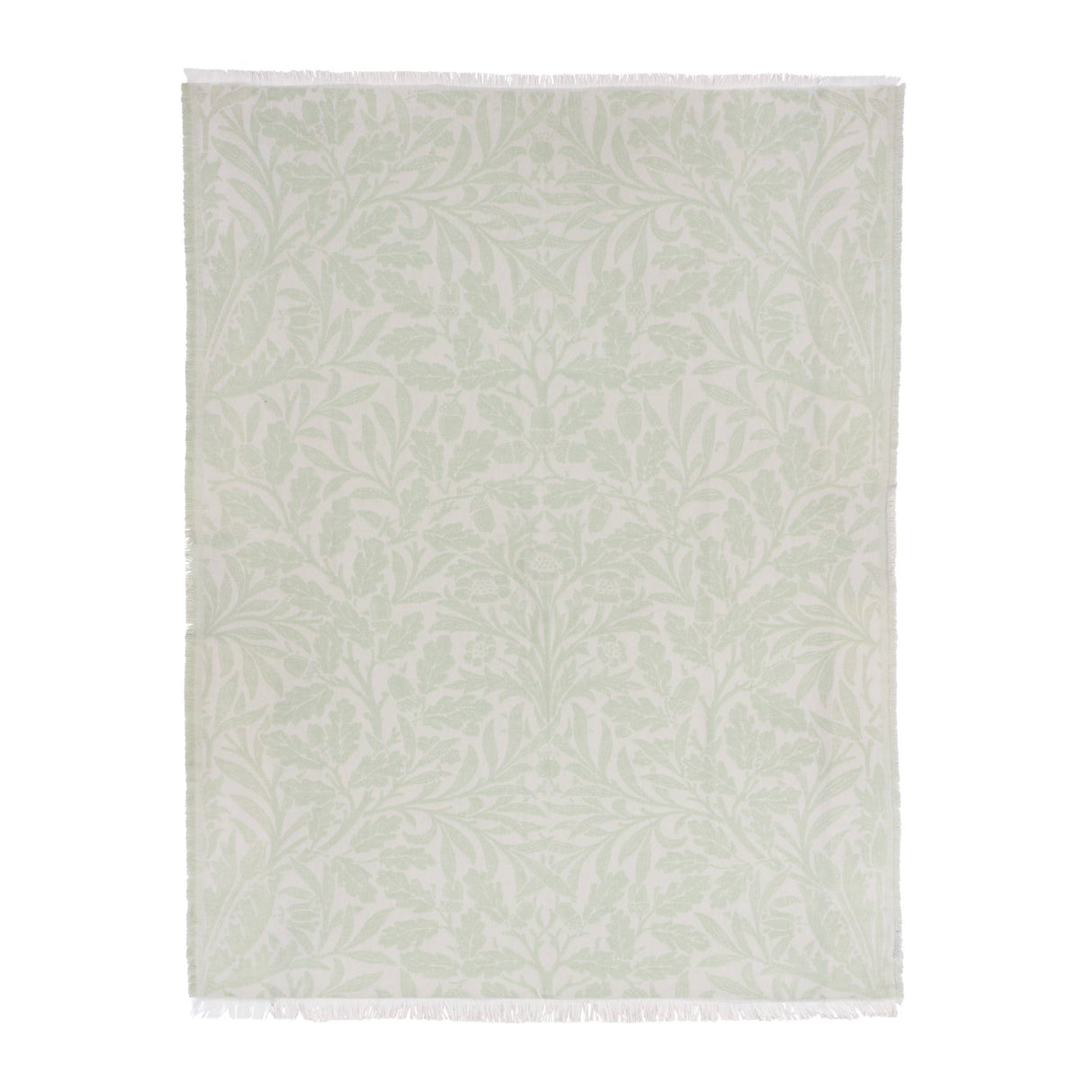 Sage Green Acorn Tonal Jacquard Throw