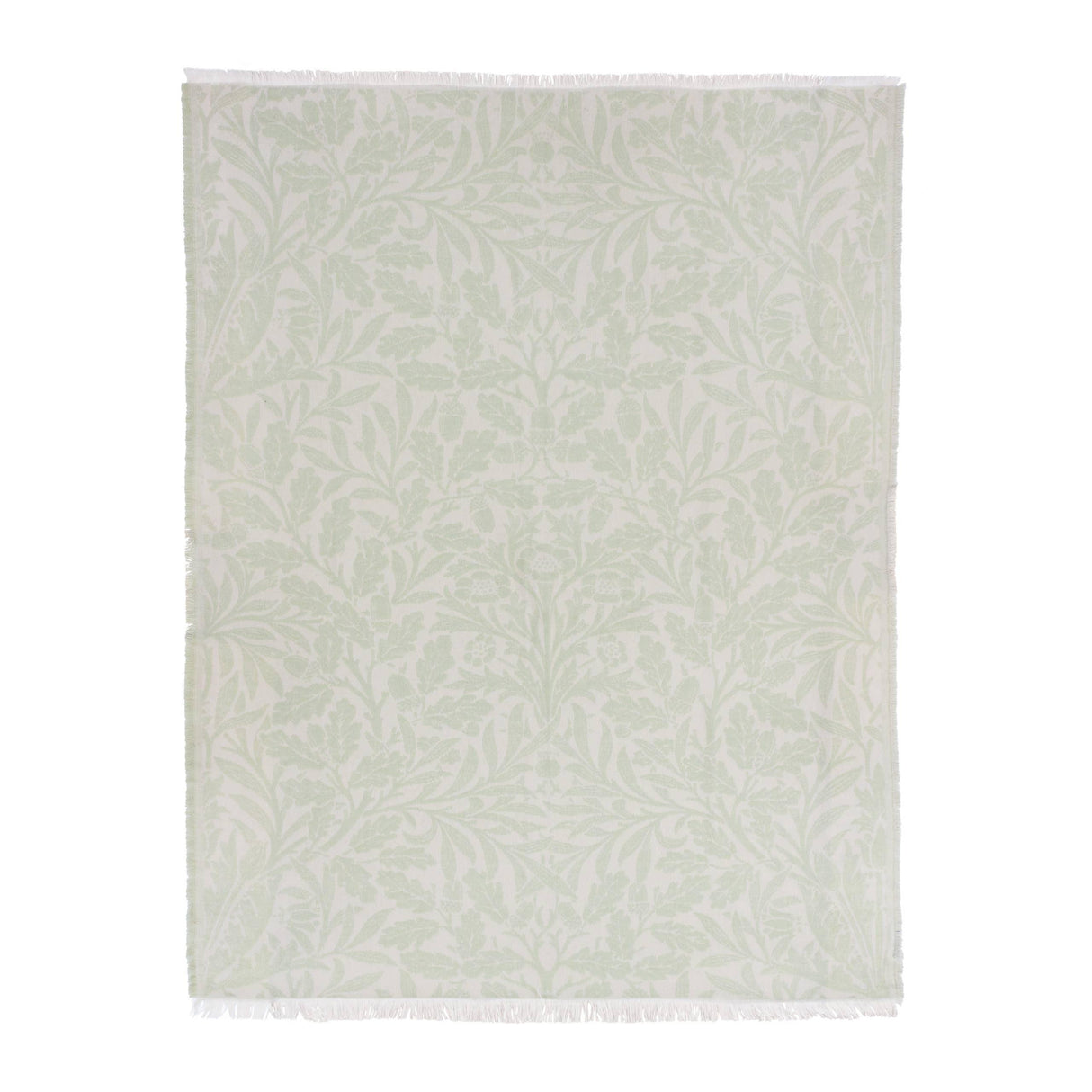 Sage Green Acorn Tonal Jacquard Throw