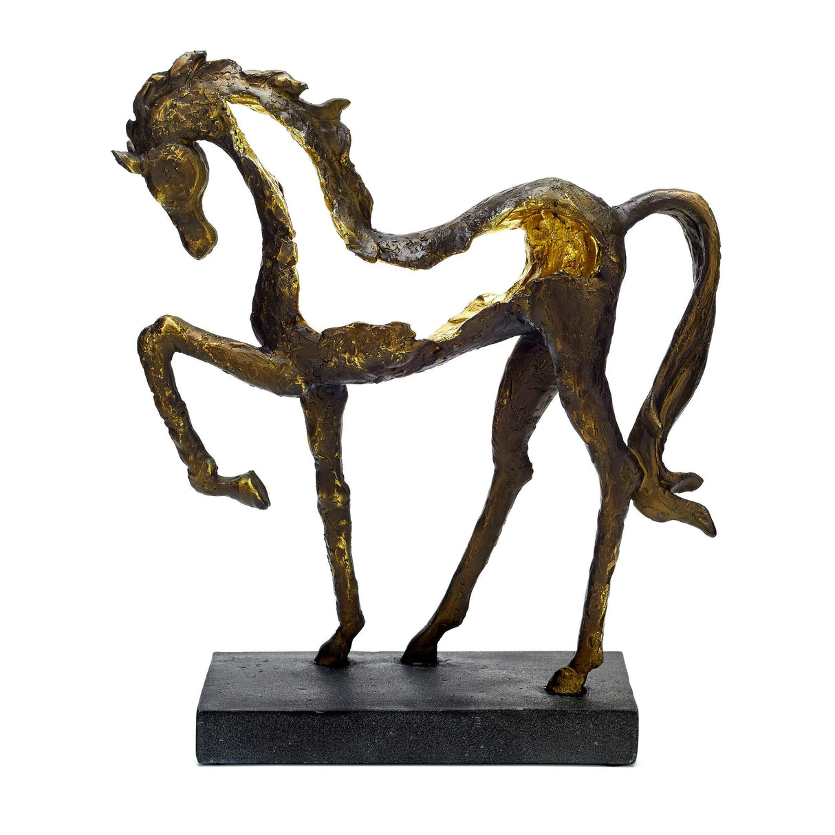 Small Prancing Horse Resin Sculpture