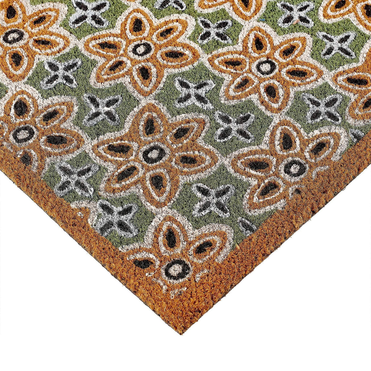 Durable coir doormat designed to trap dirt and enhance entryway cleanliness effectively.