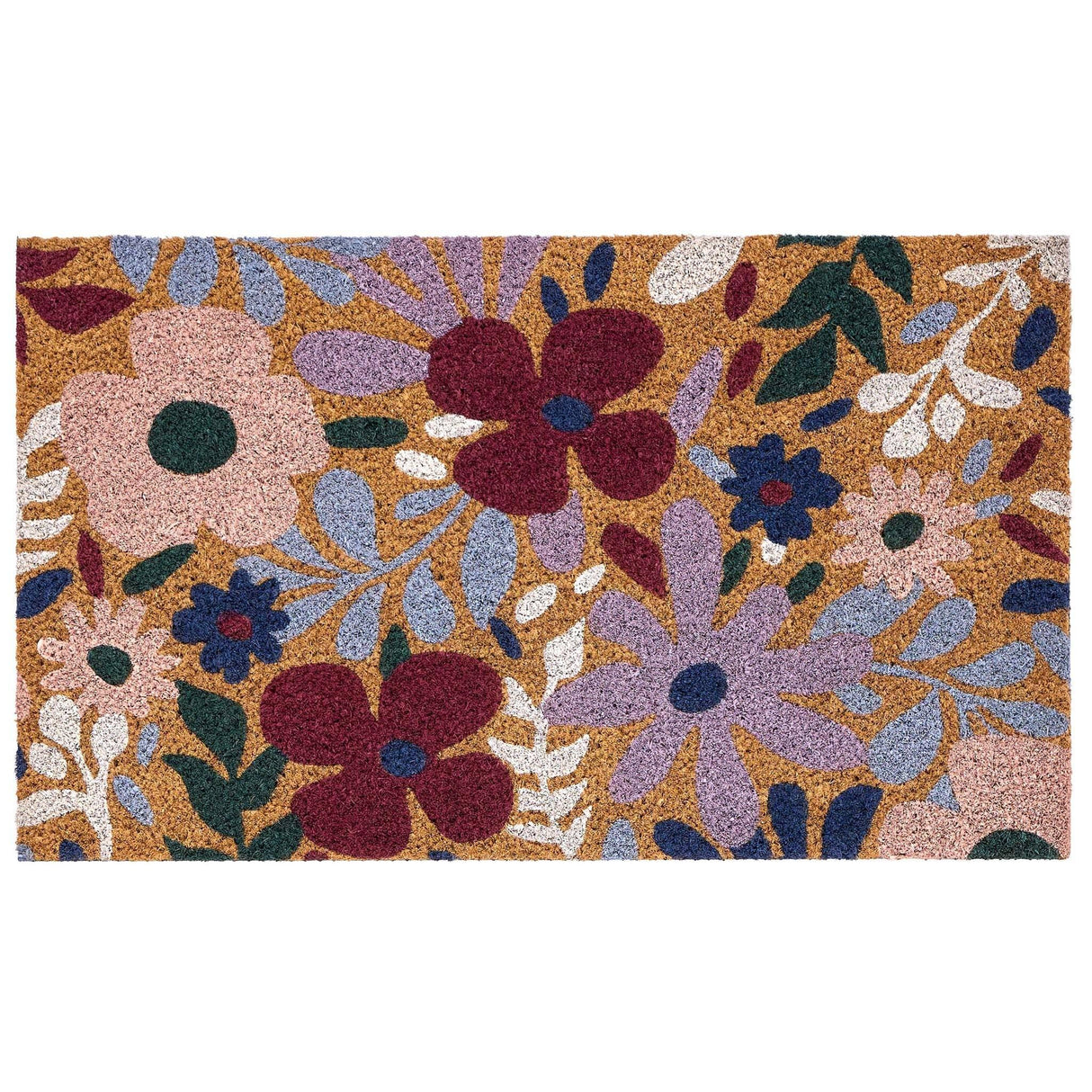 Phoenox Textiles - My Mat Printed Coir Wildflower Meadow Doormat: 45x75.