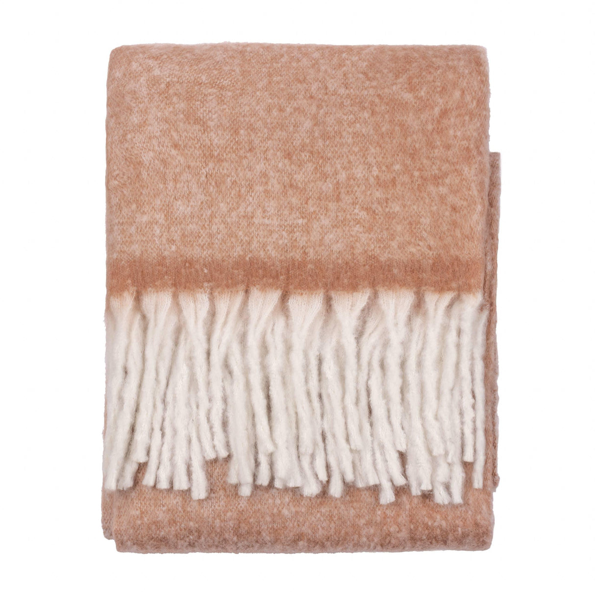 Cozy Woven Tasseled Rust Throw