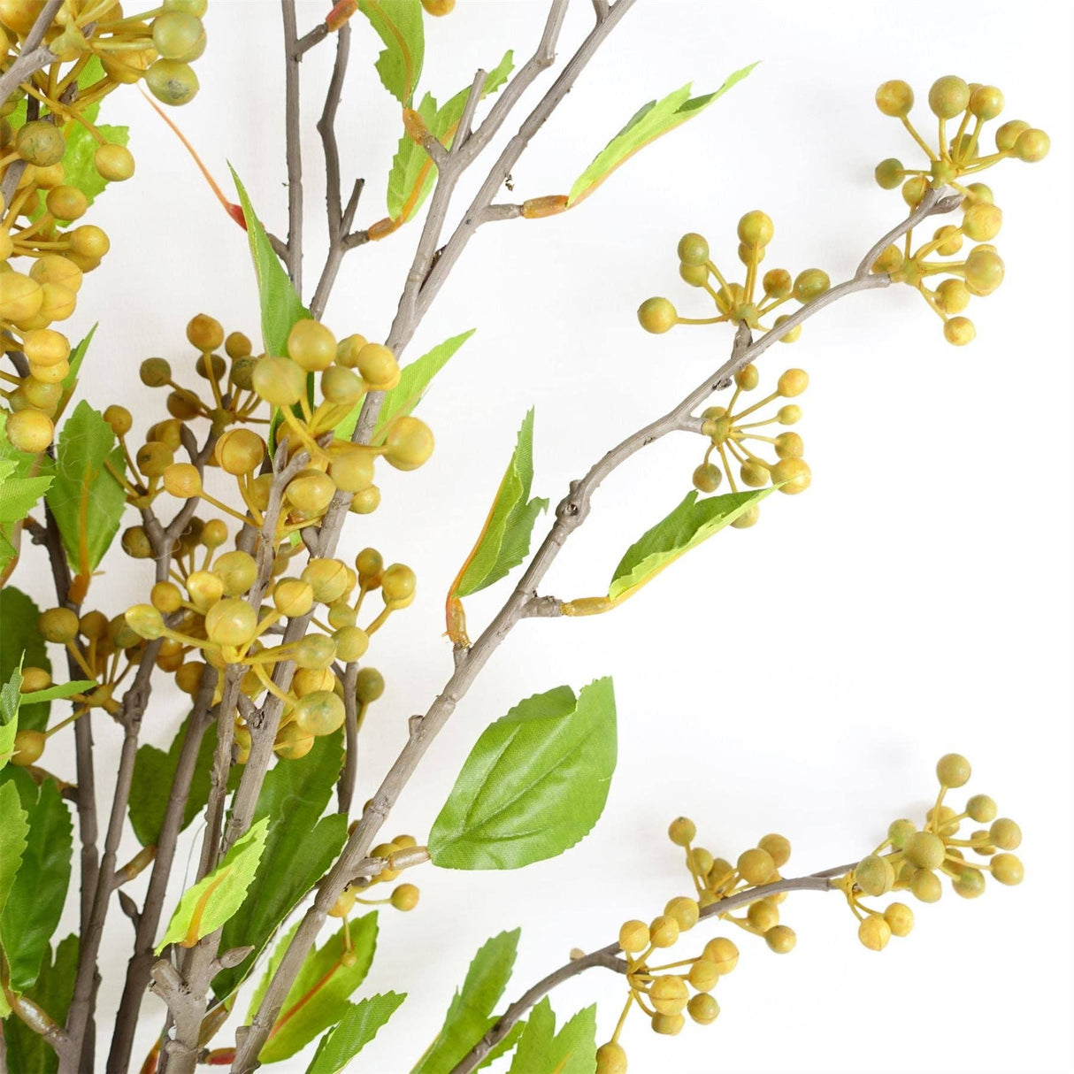 Artificial Foliage Yellow Berry Stem 90cm