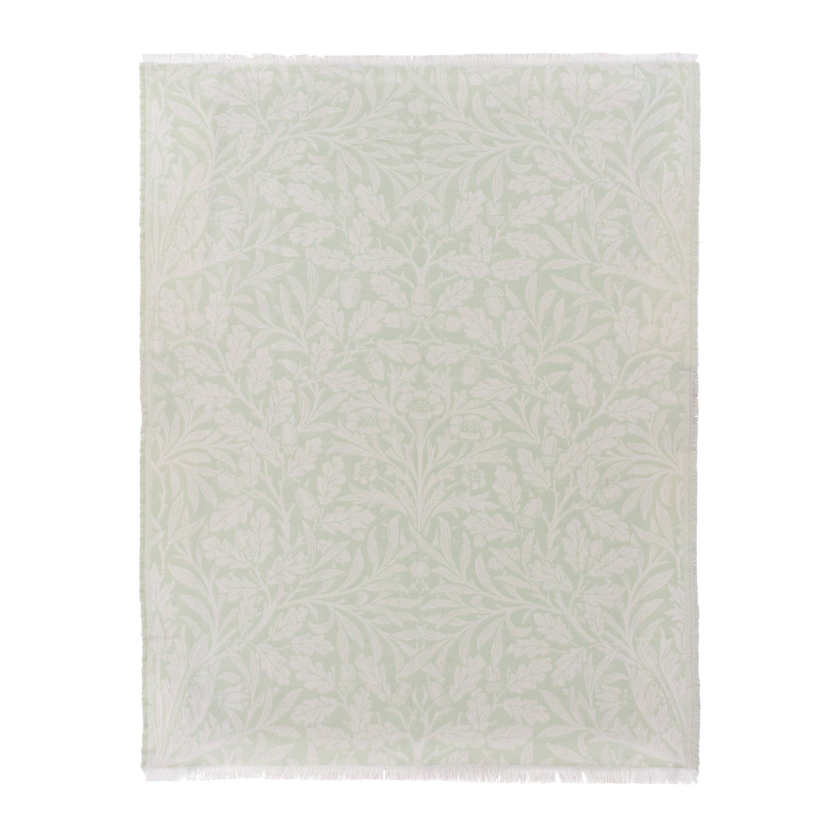Sage Green Acorn Tonal Jacquard Throw