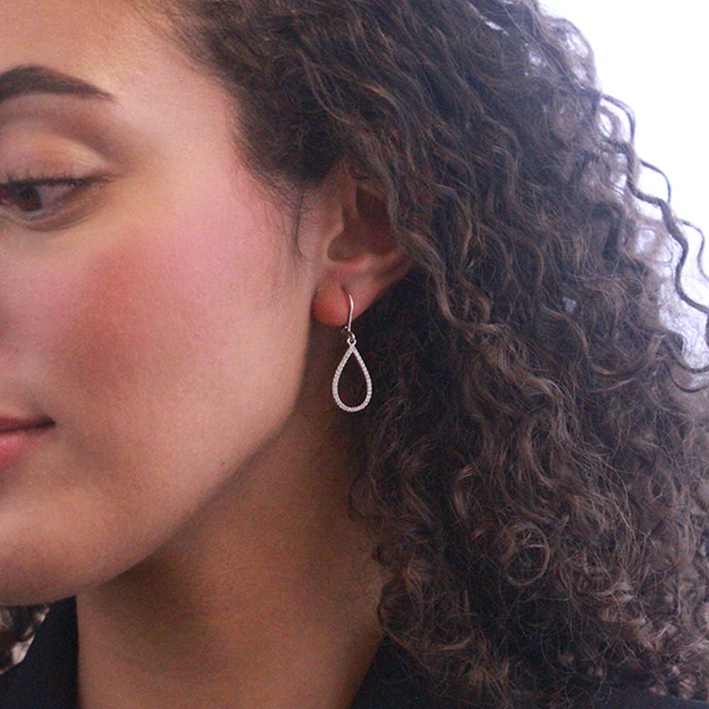 CARALI / MYC Paris - Laelia Dangling Hoop earrings - silver and crystal