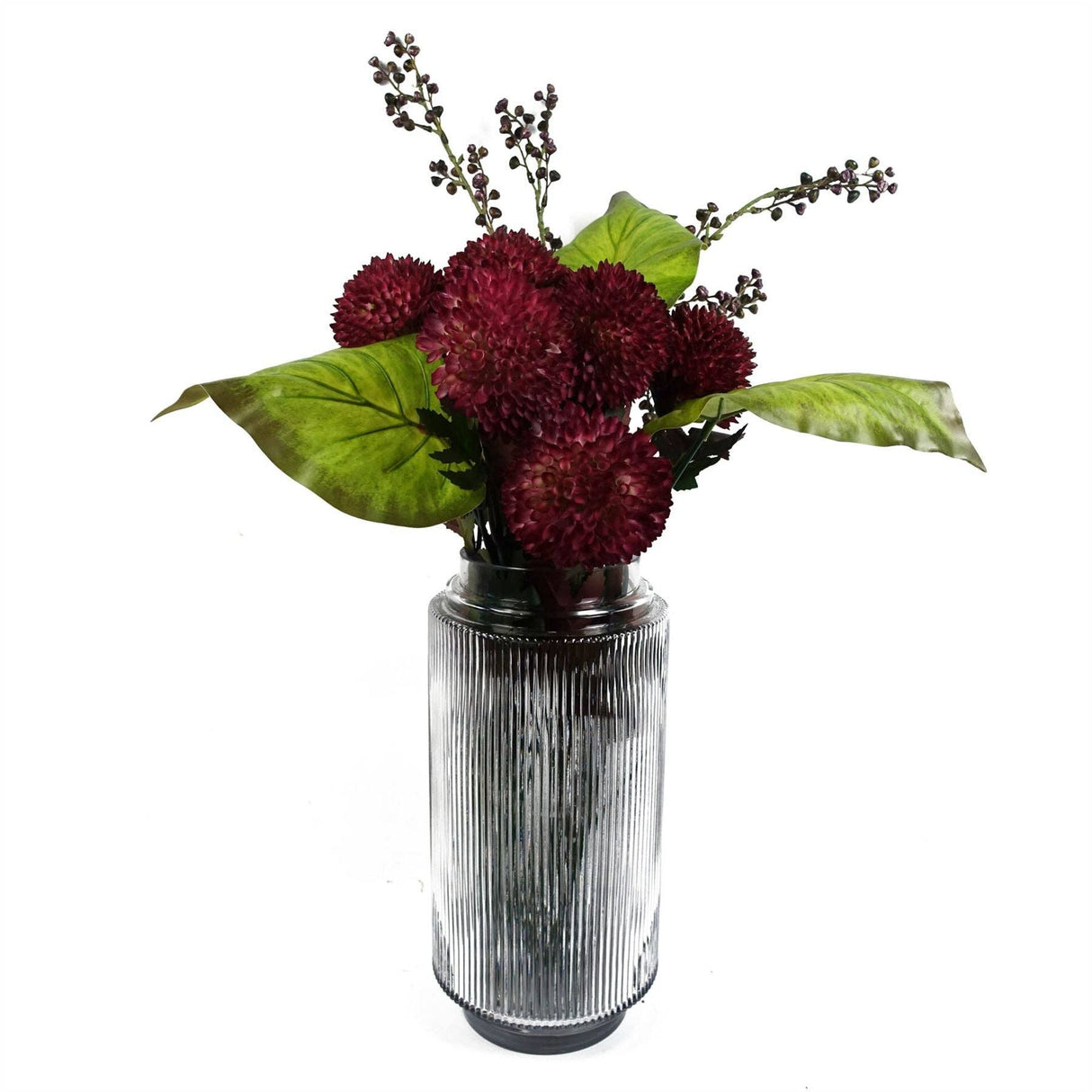 Large Pink Ball Dahlia Artificial Flower Stem – 70cm Faux Floral Stem