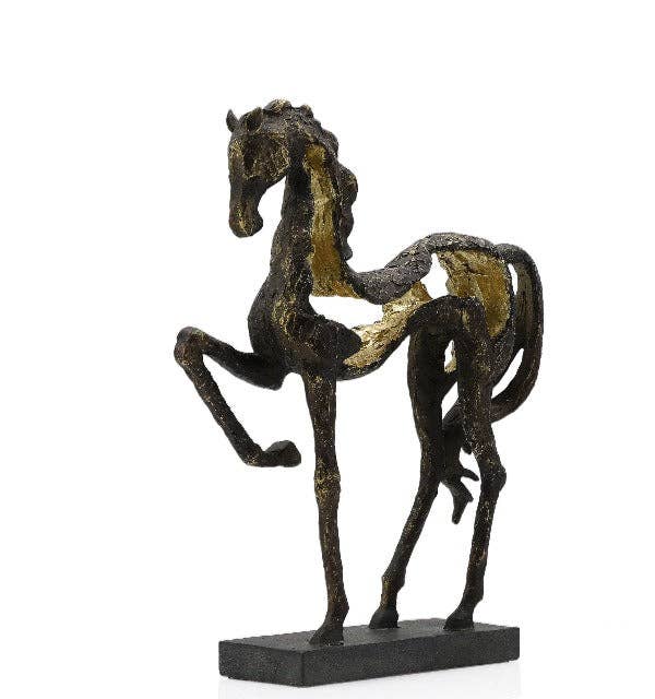 Prancing Horse Resin Sculpture