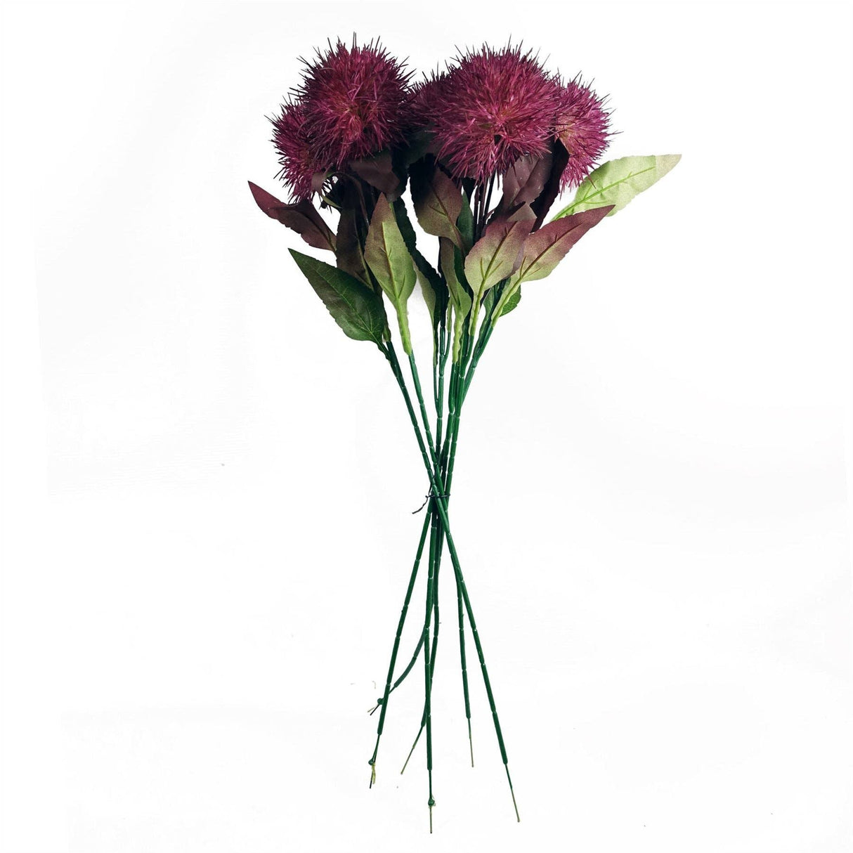 Globe Thistle Purple Ball Artificial Flower Stem – 70cm Faux Floral