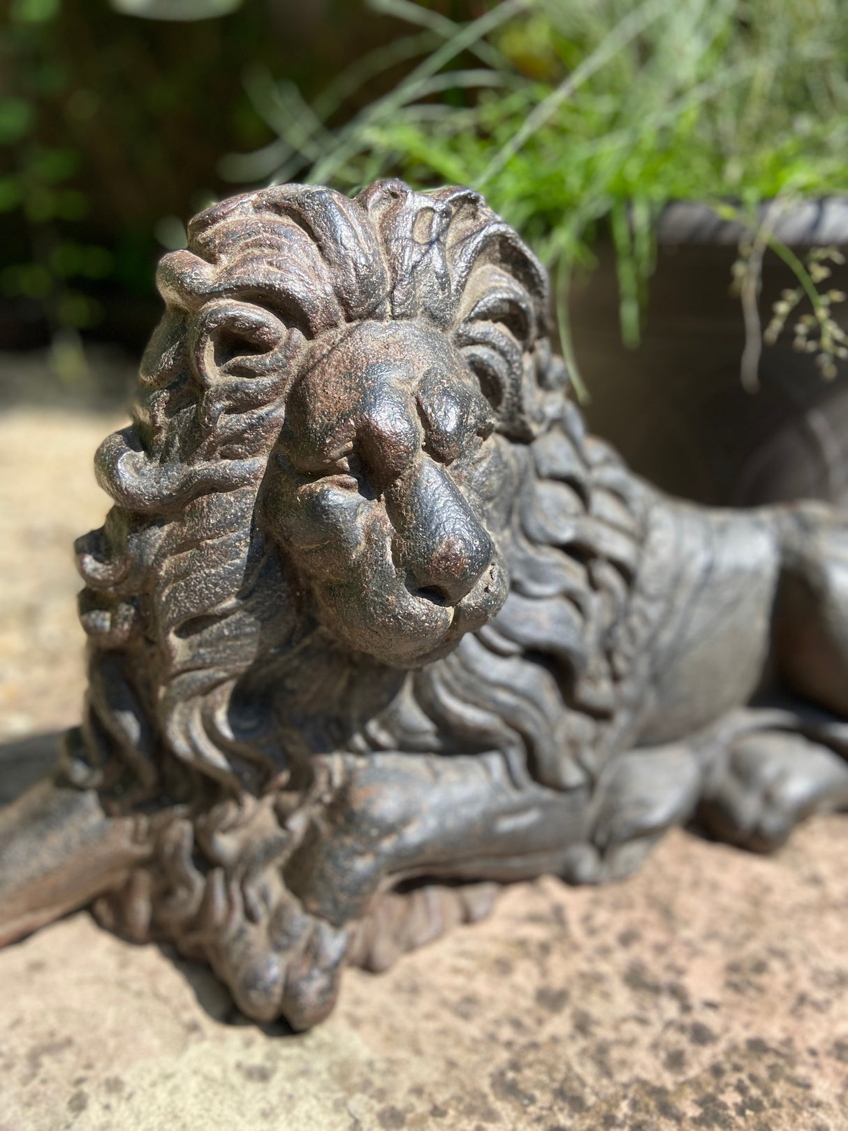 Large 19th Century Cast Iron Lion.