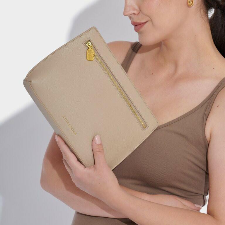 Keepsake Charm Pouch in Taupe.