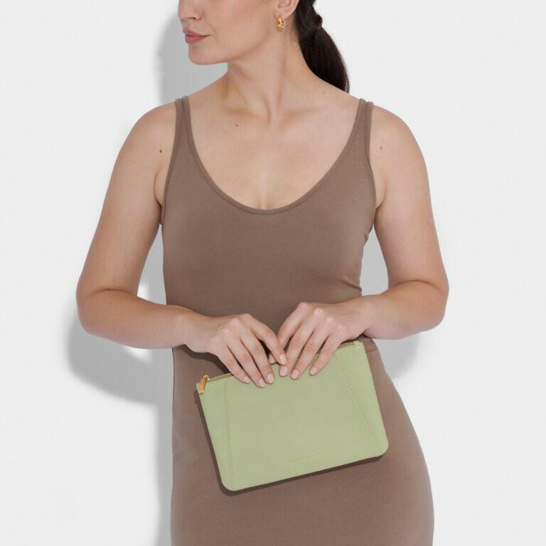 Hana Pouch in Sage.