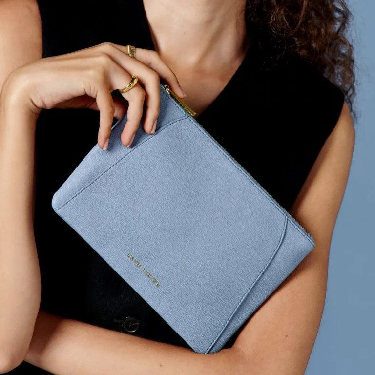 Hana Pouch in Cornflower Blue.