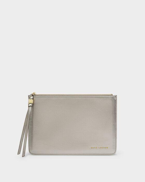 Patent Crackle Tassel Charm Pouch