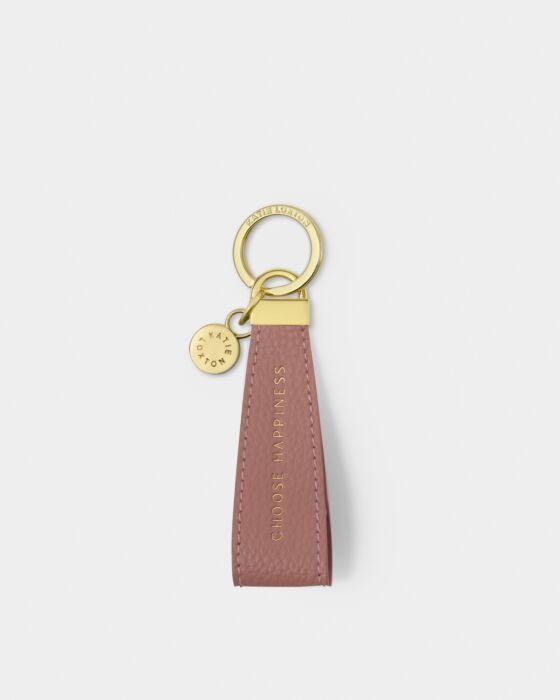 Sentiment Loop Keyring 'Choose Happiness' in Pink