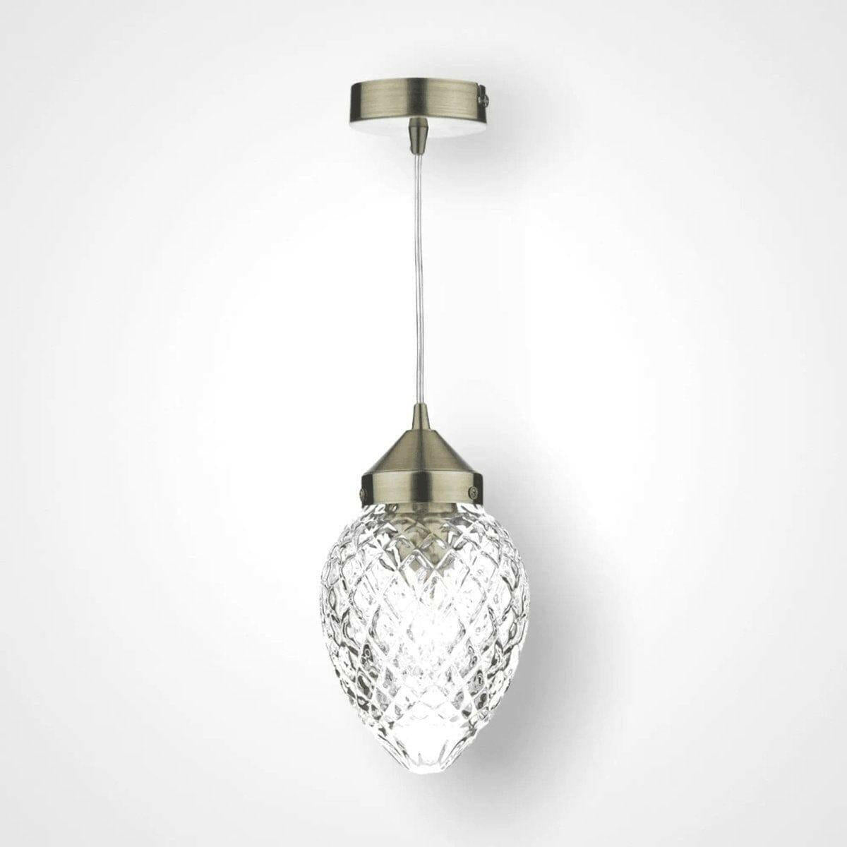Agatha Cut Glass Pendant Light.