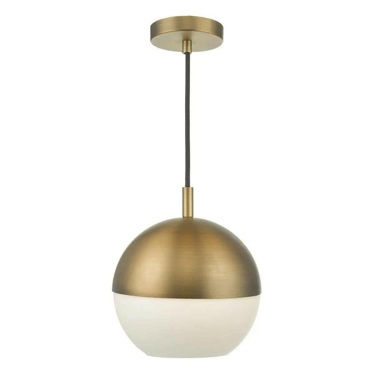 Andre 1 Light Pendant Aged Brass.